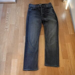 MOTHER Jeans Women's 26 Dark Gray The Tomcat Ankle X Marks The Spot Button Fly